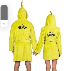 Dr Seuss The Grinch green hooded plush Mr Grinch Robe  size large XL